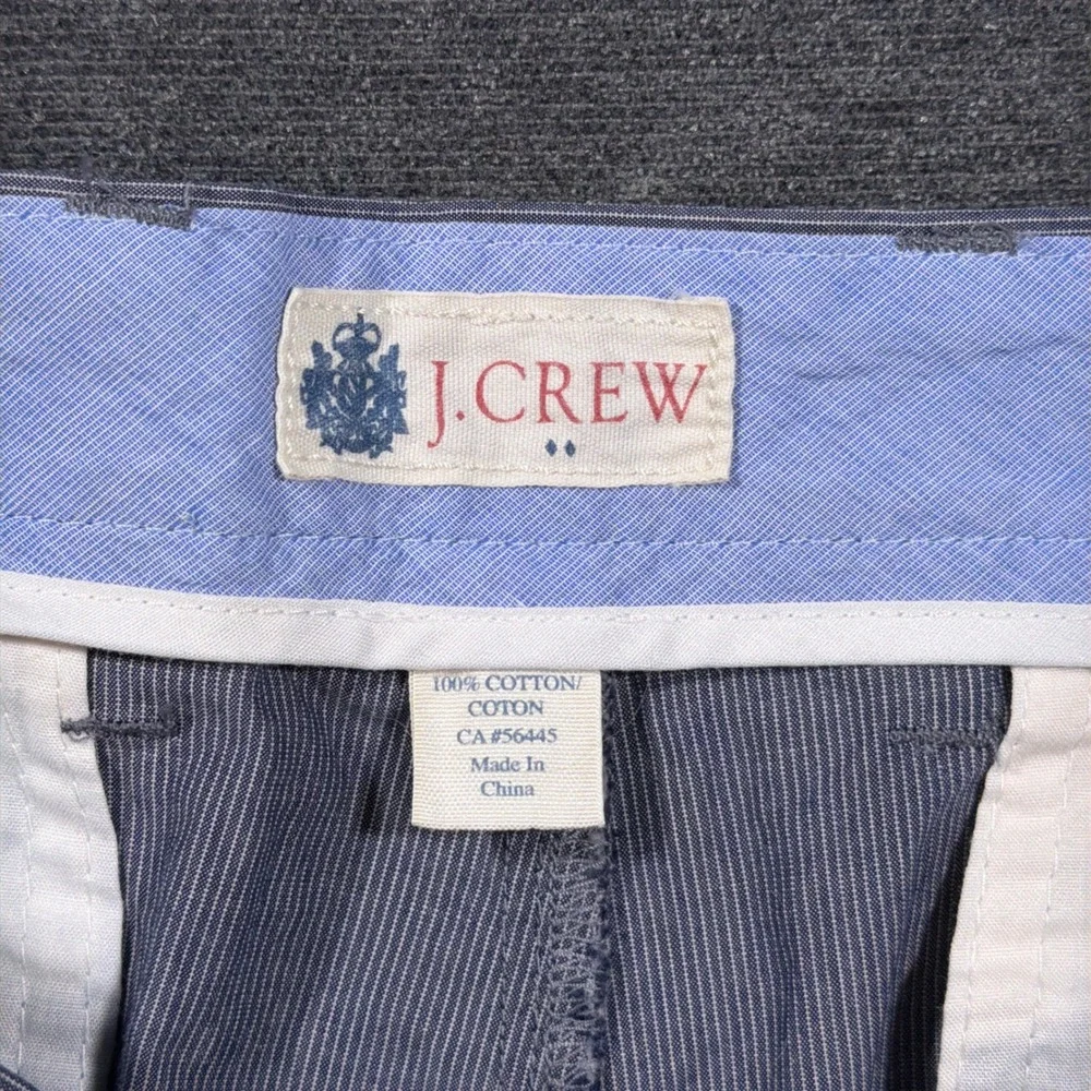 J. Crew Shorts Mens 30 Blue Striped Cotton Casual Summer Flat‎ Front 11